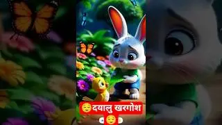 दयालु खरगोश 😌😔#shorts #cartoon #trending #viral #ai #creatorsky #rabbit #tweening