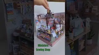 Dollhouse Olivia's Sewing shop #shorts #dollhousemaking #miniature #sewingroom #miniatureshop #craft