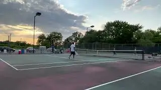 Young Life tennis elimination game at Nosef Park -