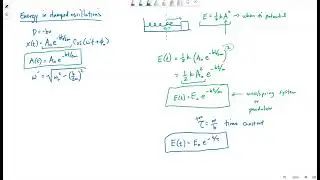 Energy in a damped oscillating system