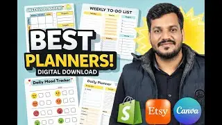 Daily Planner, Weekly Planner & Mood Tracker | Canva Tutorial