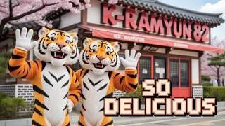 Cute tigers eat spicy Korean food for first time!