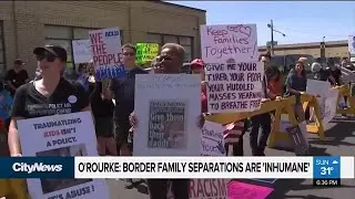 Protests against Texas 'tent city', migrant rescue ship arrives in Spain