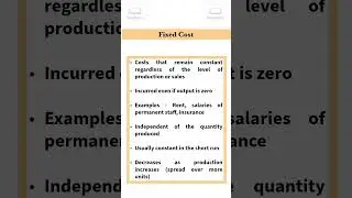 Fixed Cost vs Variable Cost