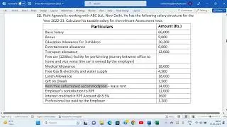 Computation of income from Salary by Deepak Gupta (Q12)