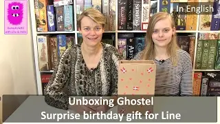 Ghostel unboxing, surprise birthday gift for Line (In English, board game)