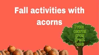 Fall Activities Using Acorns For Toddlers And Preschoolers