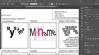 Type Tool: How to Create Outlines, Ungroup and Rearrange Text Objects in Adobe Illustrator