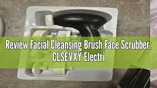 Review Facial Cleansing Brush Face Scrubber: CLSEVXY Electric Face Spin Cleanser Brushes with 7 Brus