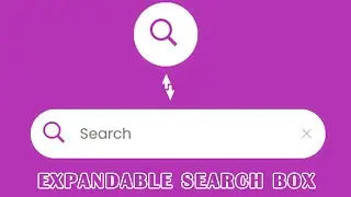 Make expandable search box Using CSS And JavaScript | Expandable Search Box Ki Kore Create Karbo