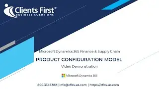 Dynamics 365 Supply Chain: Product Configuration Models