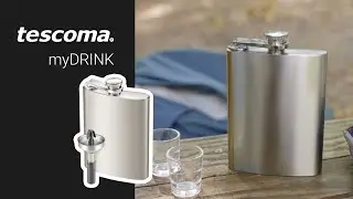 Hip flask with spill-free funnel myDRINK, 210ml
