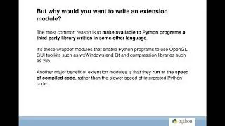Extending Python Session 1