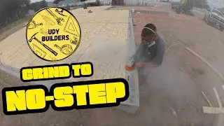 DIY Grinding Concrete Wall for Subfloor | EP 6.2 | HOW TO BUILD A NO-STEP HOUSE