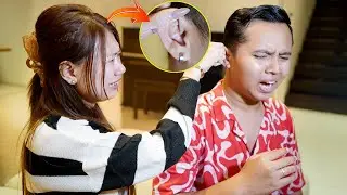 PRANK TINDIK TELINGA!! ELVINA KAGET SAMPAI MARAH!!
