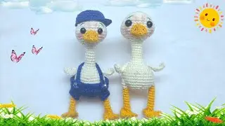 🪿🤩 GANSITO CON PETO Y CACHUCHA AMIGURUMI / TEJIDO FACIL  / TUTORIAL PASO A PASO  ( PRIMERA PARTE) 🤩🪿