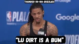 Ja Morant GOES OFF on Lu Dort after injury - Post Game Interview - Thunder vs Grizzlies - Game 3