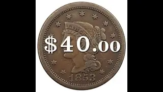 1853 Braided Hair Large Cent