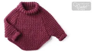 How to Crochet Easy Curvy Pullover for Kids