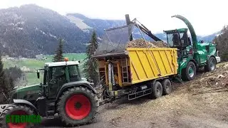 Stronga HookLoada HL180 landwirtschaftlicher Anh&auml;nger auf Hackschnitzel Ernte