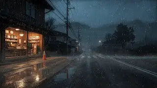 Rainy Lofi at Midnight ☕ Tokyo Street Coffee Shop | Night Rain Nostalgia 80s Chill