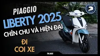 THỰC TẾ PIAGGIO LIBERTY Z MÀU TRẮNG XANH: CỨNG CÁP, HIỆN ĐẠI | TRÍ ĐÊ MOTOVLOG