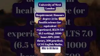 MSc Nursing (Pre-Registration) Pathway to UK NURSE #ukrn #nursingcareer #otitookafor #health