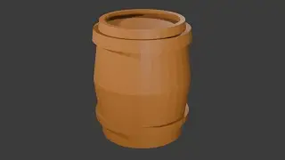 How to Make a Low Poly Barrel in Blender | Easy 3D Modeling Tutorial