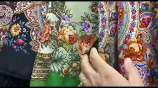 Обзор платков шерсть 89/89 с шерстяной бахромой