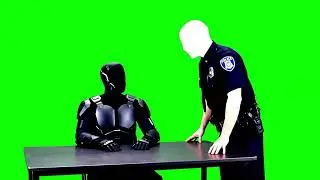 Police Interrogation Scene Green Screen