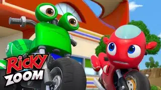Time To Play ⚡️Let's Help DJ! ⚡️ Motorcycle Cartoon | Ricky Zoom