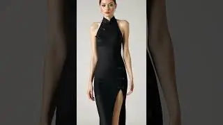 🔥 Slay in Style! HarLiv Shimmer Black Maxi Dress ✨ | Side Slit Glam Look