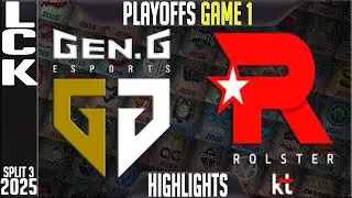 GEN vs KT Highlights Game 1 | LCK 2025 Playoffs | Gen.G vs KT Rolster