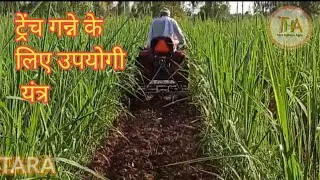 Tiller cultivator  interculturing Sugarcane , छोटे ट्रैक्टर से गन्ने की जुताई