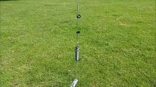 Xiegu X5105 Radio & Slidewinder DX Multi section vertical ground spike kit, Great combination.