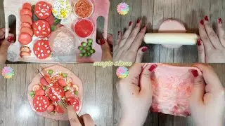 pizza slime mixing🤤||magic slime,asmr,color slime,relax sound