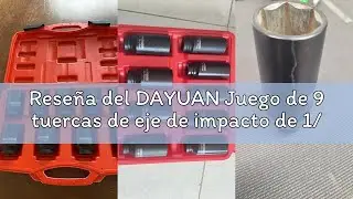 Rese&ntilde;a del DAYUAN Juego de 9 tuercas de eje de impacto de 1/2 pulgada 29 30 31 32 33 34 35 36 38 mm