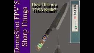 Sharpening a TOSA Aogami Super 165mm Santoku w/ Naniwa Chocera Pro 1000 grit  - 1k sub Giveaway!!