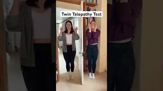 Пробуем тест на телепатию близнецов! Как думаете, как мы справились? 😂 #близнецы #сёстры #челленд...
