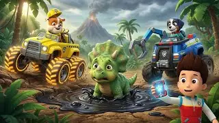 PAW Patrol: Rescue Wheels – ¡La Carrera del Dino en el Lodo Profundo! 🦖🛞 | ¡Rex y Rubble al Rescate