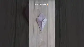 ICE CREAM ORIGAMI| HOW TO MAKE PAPER ICE CREAM| CRAFT| STEP BY STEP FOLD| ART