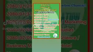 Class 12 । Final Exam Routine  । Management Group । #neb #class12 #routine #timetable #management