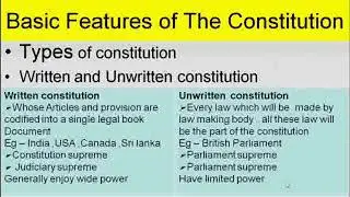 Lec3 WRITTEN and UNWRITTEN constitution