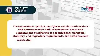 DepEd Quality Policy Statement