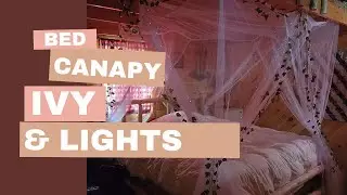 Unboxing a Bed Canopy with Hanging Ivy & Lights | Amazon Review | Fairy Tale Bedroom #amazonreviews