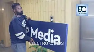 MS Sign Board Logo for WPP Media Karachi office Installation work. 
