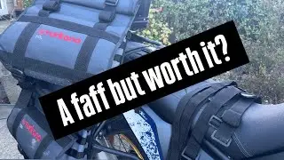 Voge DS 800 X Rally - Fitting Soft Luggage to the Hard Pannier Rails.