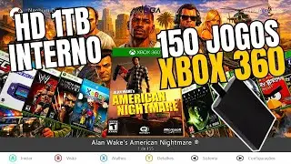 O HD DEFINITIVO! 1TB Lotado para Xbox 360 RGH (150+ Jogos) - O Maior Acervo do Brasil!
