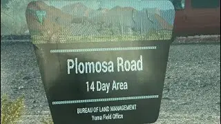 Van build camping- Plomosa Road, Quartzsite AZ