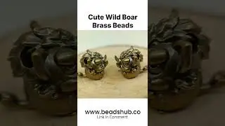 Cute Wild Boar Paracord & Knife Brass Beads